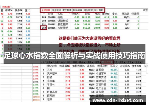 足球心水指数全面解析与实战使用技巧指南 足球心水指数全面解析与实战使用技巧指南